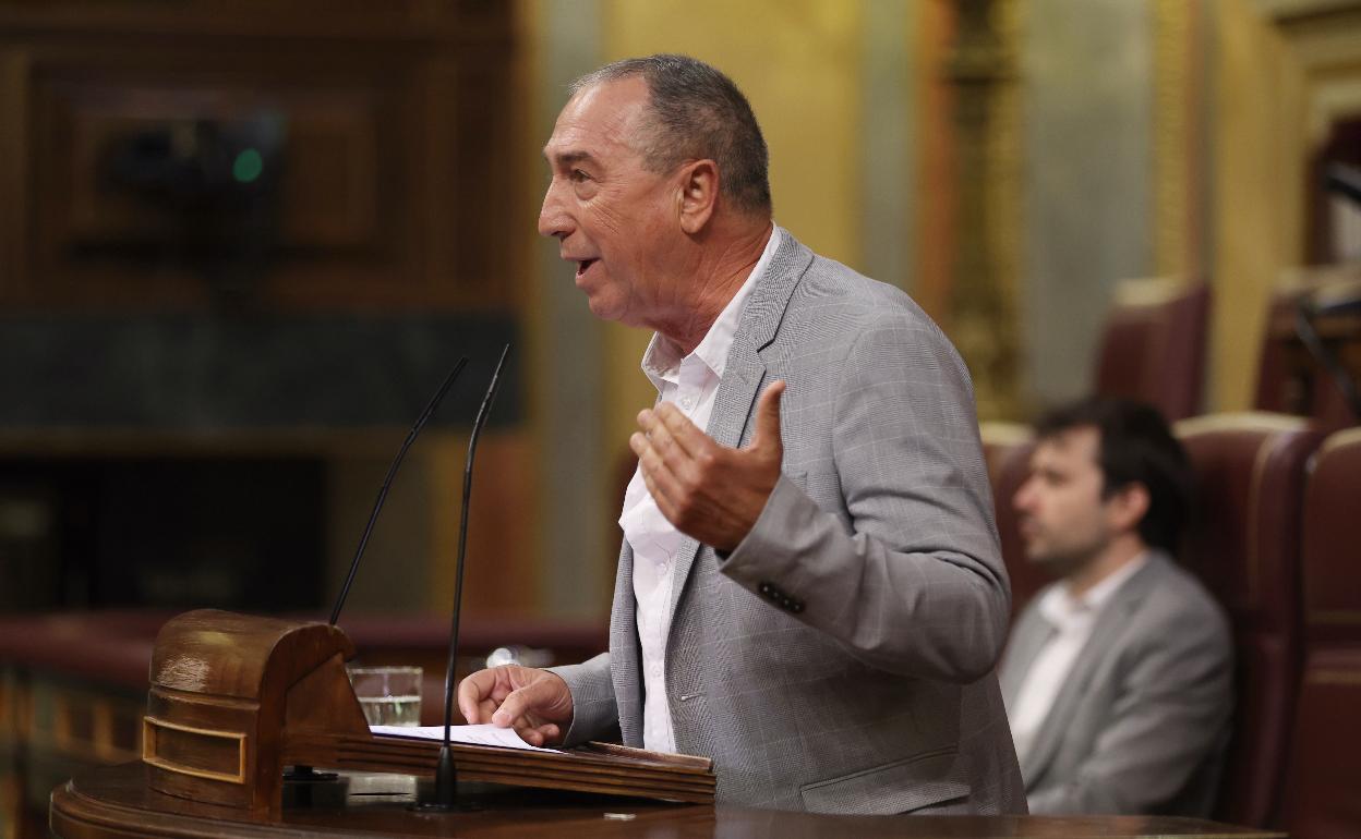 Joan Baldoví, en la tribuna del Congreso. 