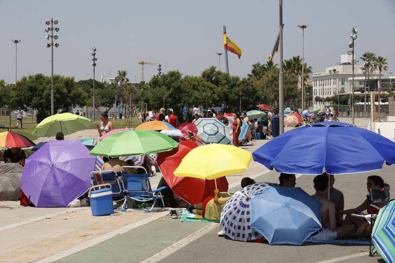 Fotos: Colas para ver a Rosalía en Valencia en plena ola de calor