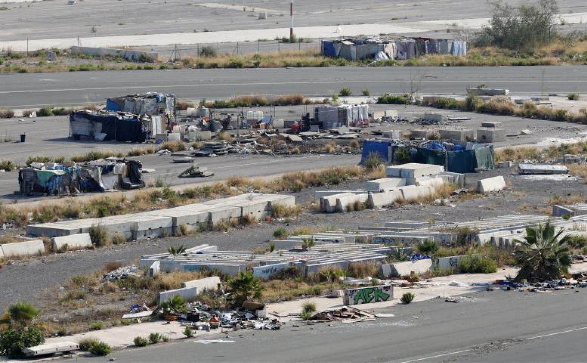 Asentamientos chabolistas en el antiguo circuito de Fórmula 1. 