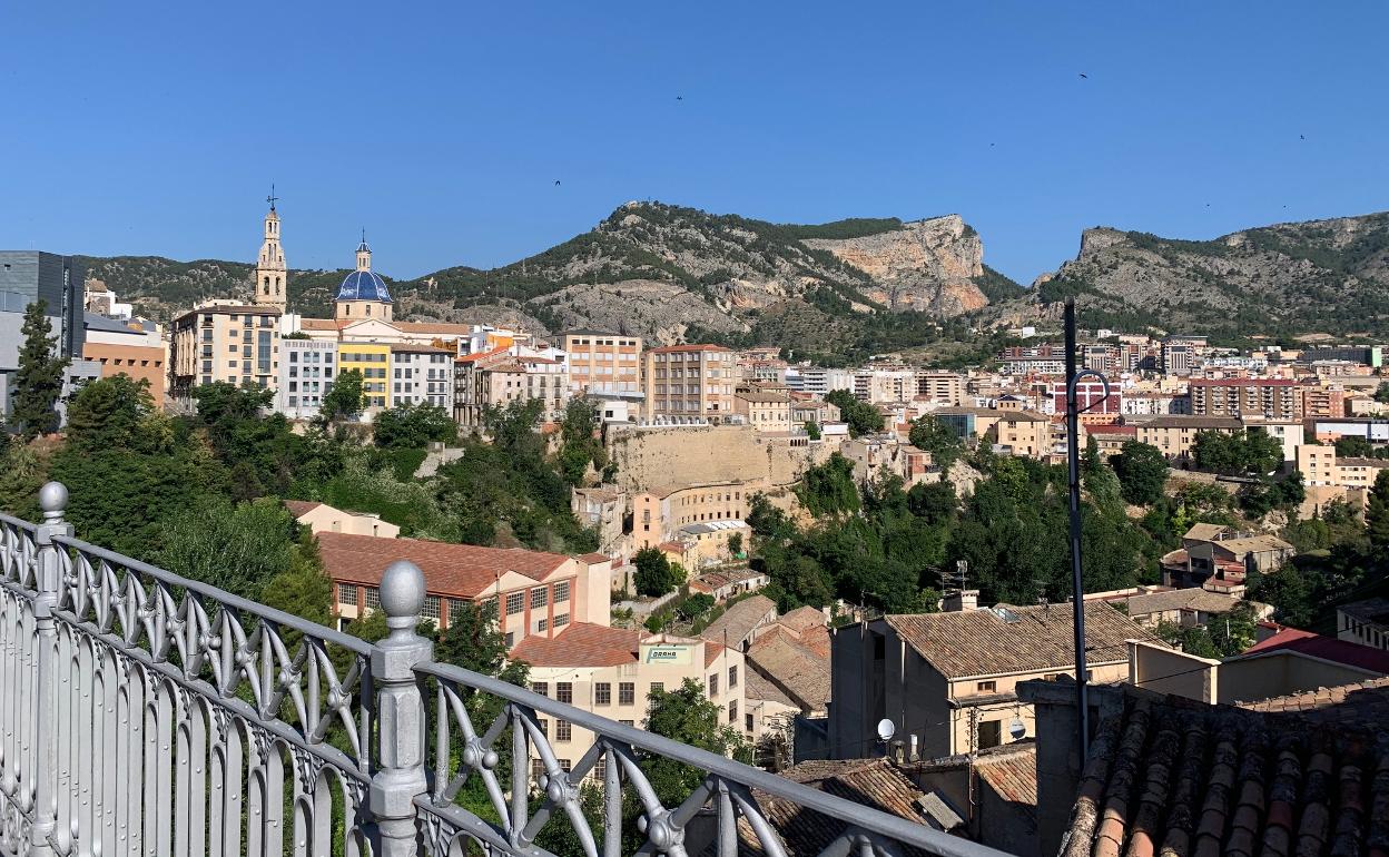 Vista de Alcoi desde el puente del Viaducto. 