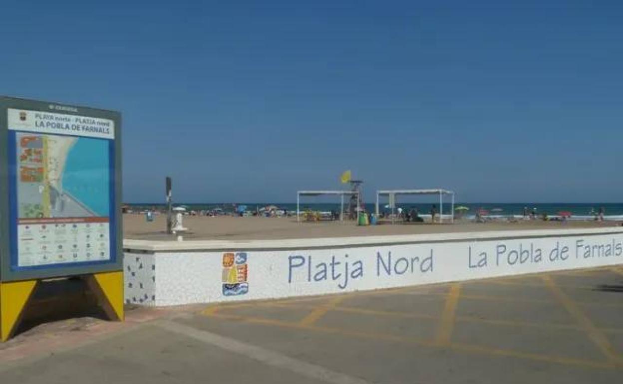 La zona de la Platja Nord de La Pobla de Farnals. 