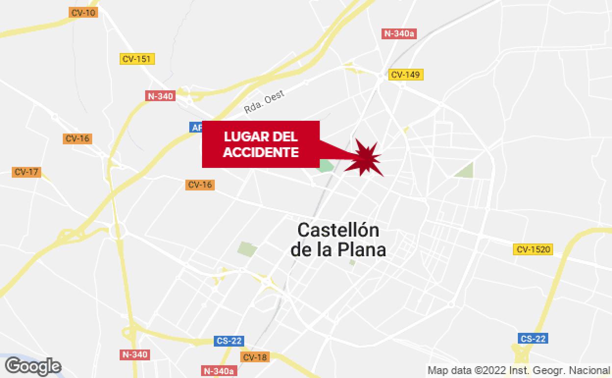 Accidente Castellón | Atropella a un anciano, se da a la fuga y se choca contra una farola en Castellón