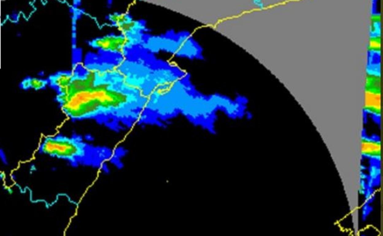 Las tormentas vistas en el radar. 