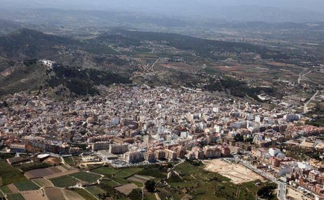 Una vista aérea de la localidad. 