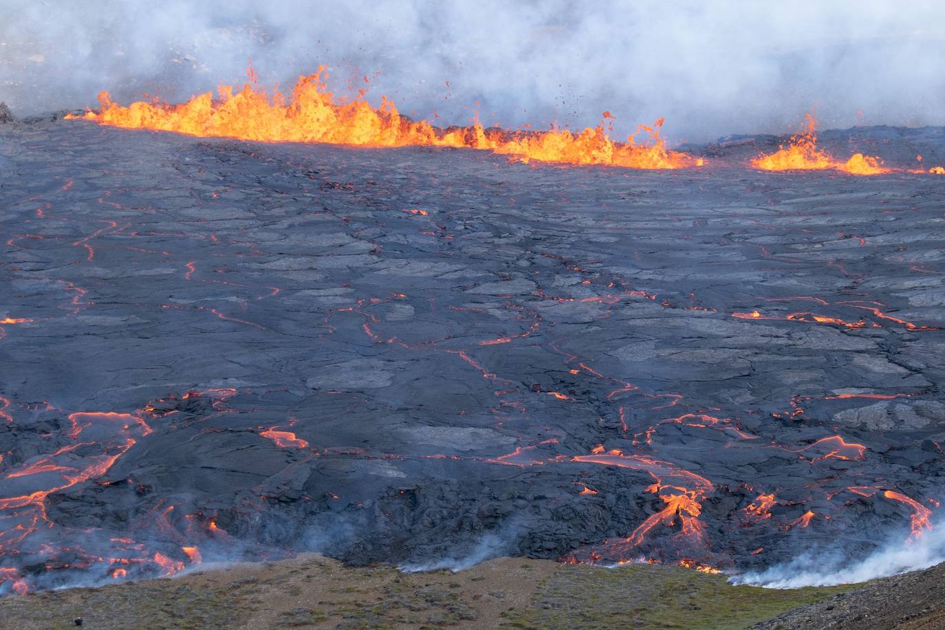 Fotos: Un volcán entra en erupción en Islandia