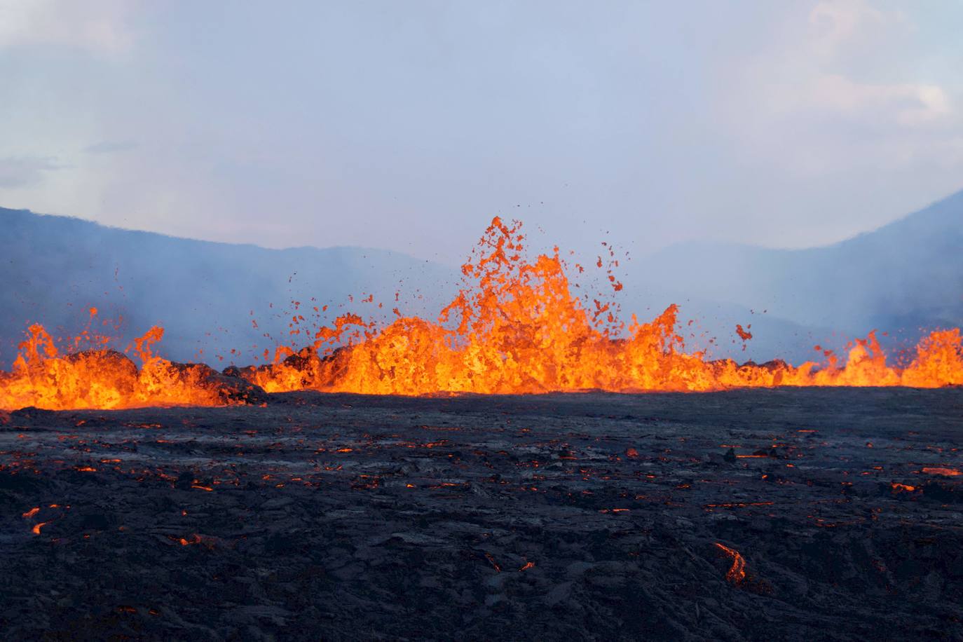 Fotos: Un volcán entra en erupción en Islandia