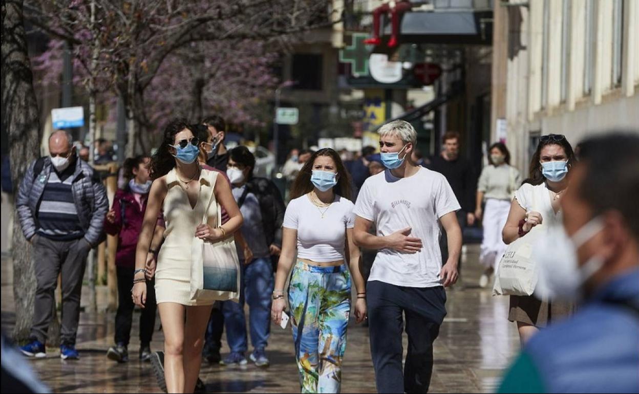 Mascarillas en Valencia.