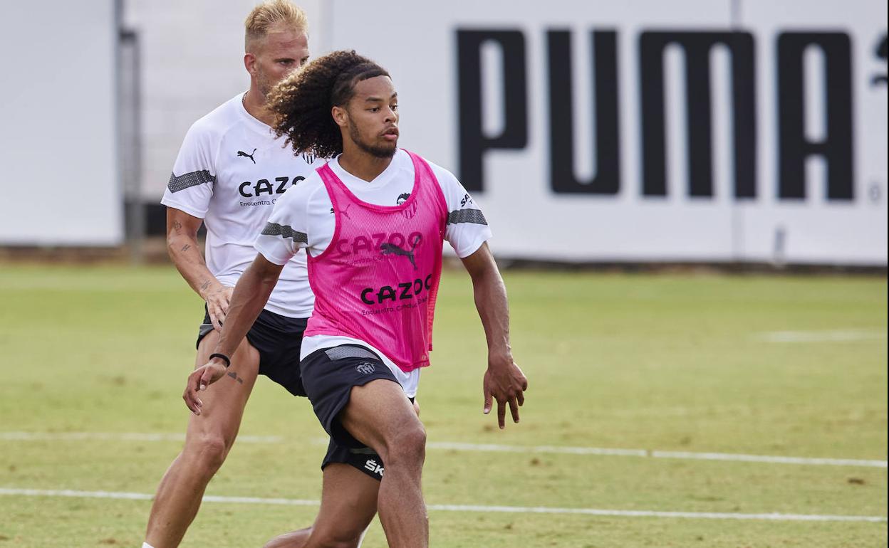 Koba, durante un entrenamiento de esta pretemporada.