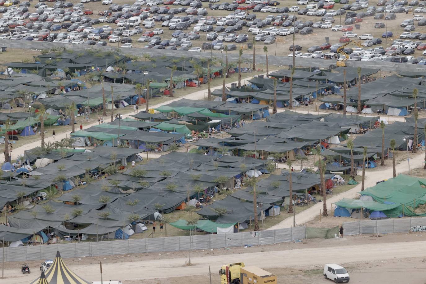 Fotos: Así ha quedado el recinto del festival Medusa tras la tormenta de arena