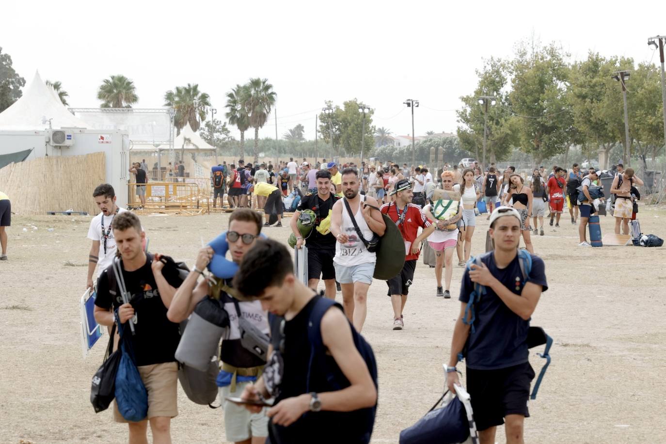 Fotos: Así ha quedado el recinto del festival Medusa tras la tormenta de arena