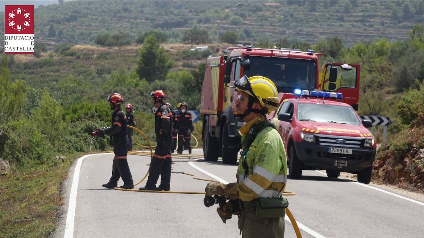 Fotos: Declarado un incendio forestal en Useres