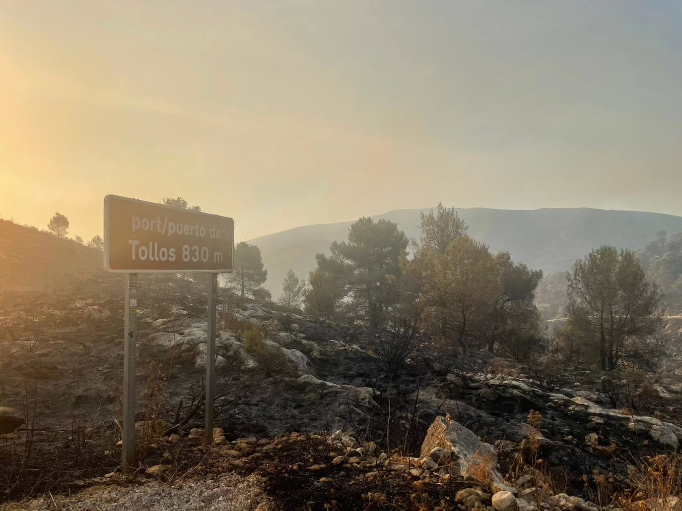 Terreno calcinado en un punto del Valle de Seta