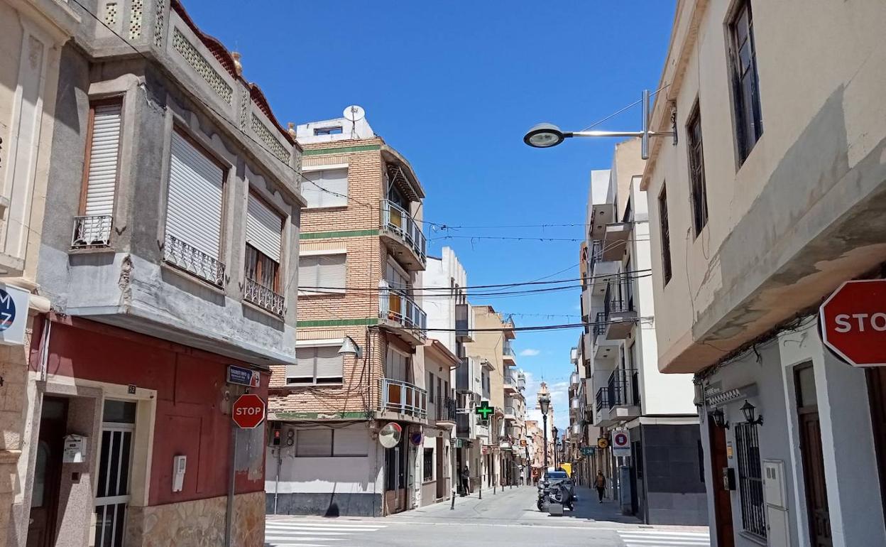 Una calle de Riba-roja de Turia. 