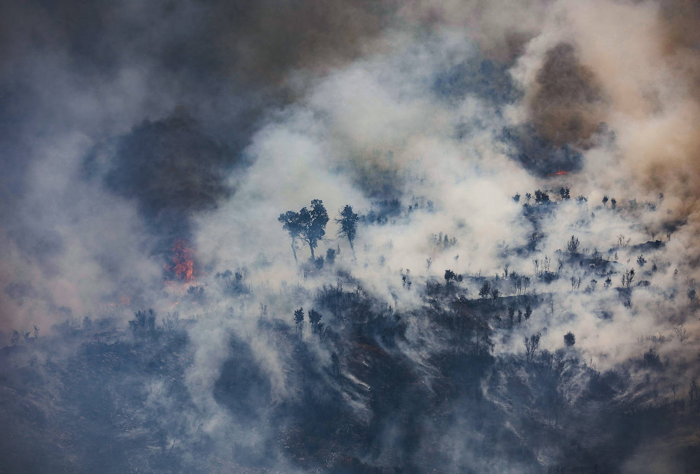 Fotos: Los bomberos siguen luchando contra el fuego en Bejís