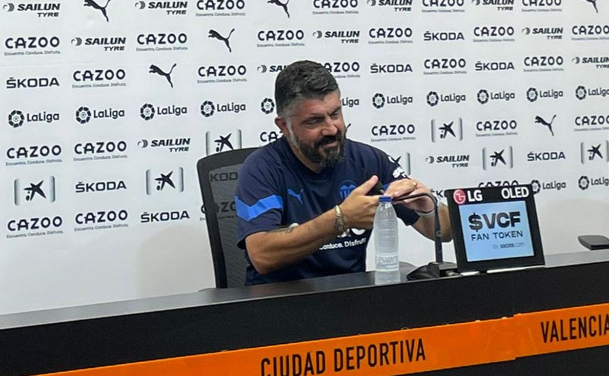 Gennaro Gattuso, durante la rueda de prensa previa al choque frente al Athletic. 