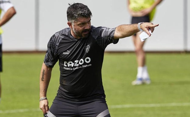 Gennaro Gattuso durante un entrenamiento, en una imagen de archivo.