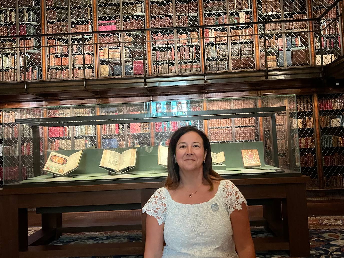 Isabel Giménez en la JP Morgan Library de NY