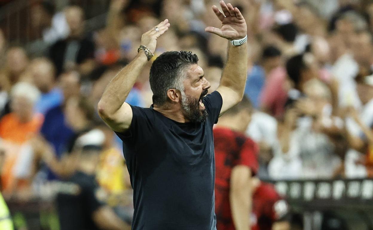 Gennaro Gattuso, en el último partido en Mestalla.