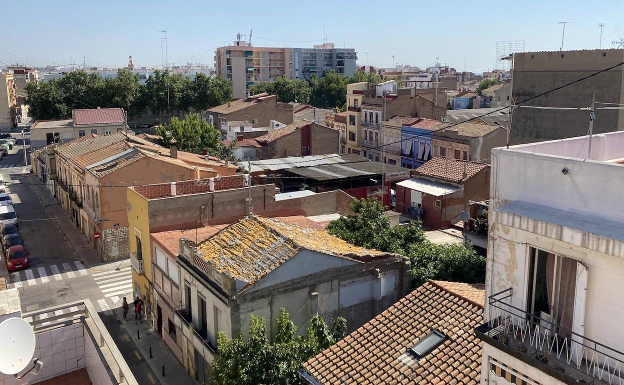 Vista general del barrio del Cabanyal. 