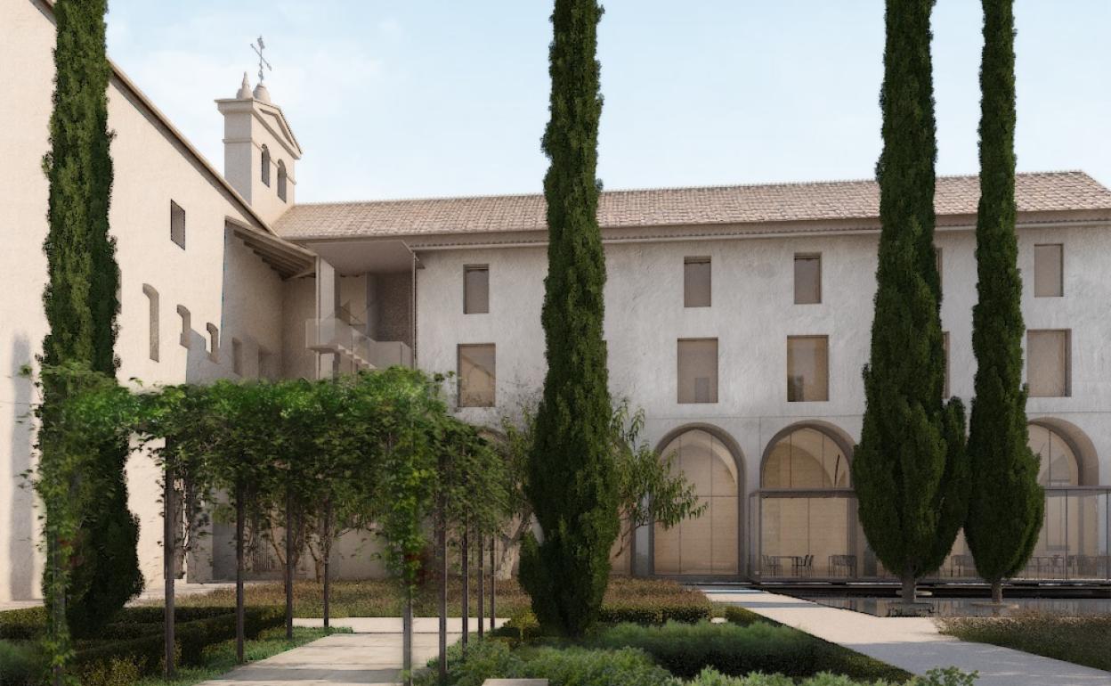 Recreación de cómo quedará el futuro CRAC en el edificio de lo que fuera convento de Santa Clara. 