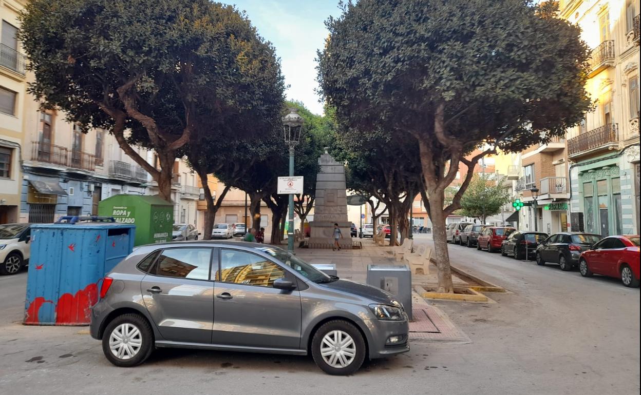 Estado actual de la plaza del Progrés de Benifaió. 