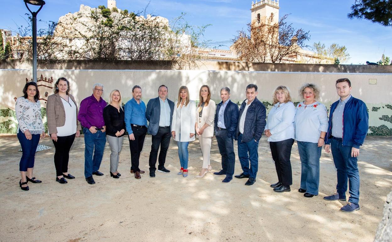 Integrantes de la lista electoral del PP de Castalla en los comicios municipales de 2019. 