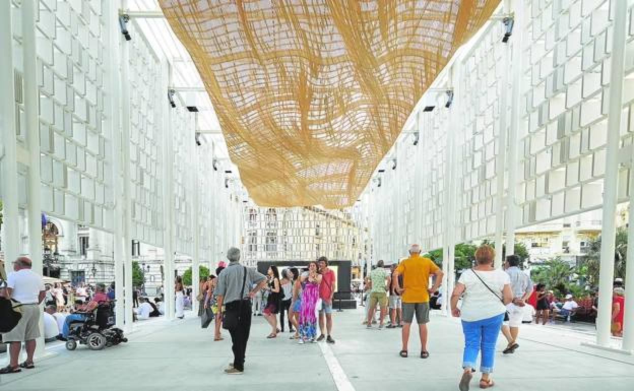 El Ágora del Diseño, situada en la plaza del Ayuntamiento de Valencia. iván 