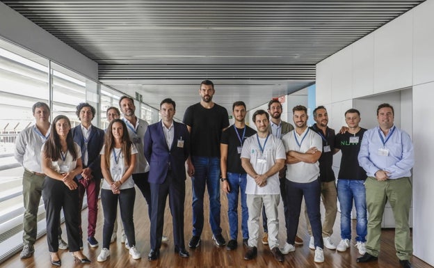 Marc Gasol, durante su visita a Marina de Empresas. 