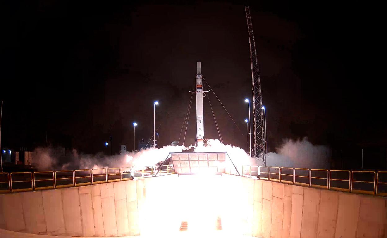 El Miura 1 en las pruebas realizadas  previas al primer lanzamiento. 