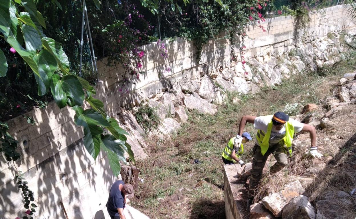 Trabajos en uno de los cauces. 