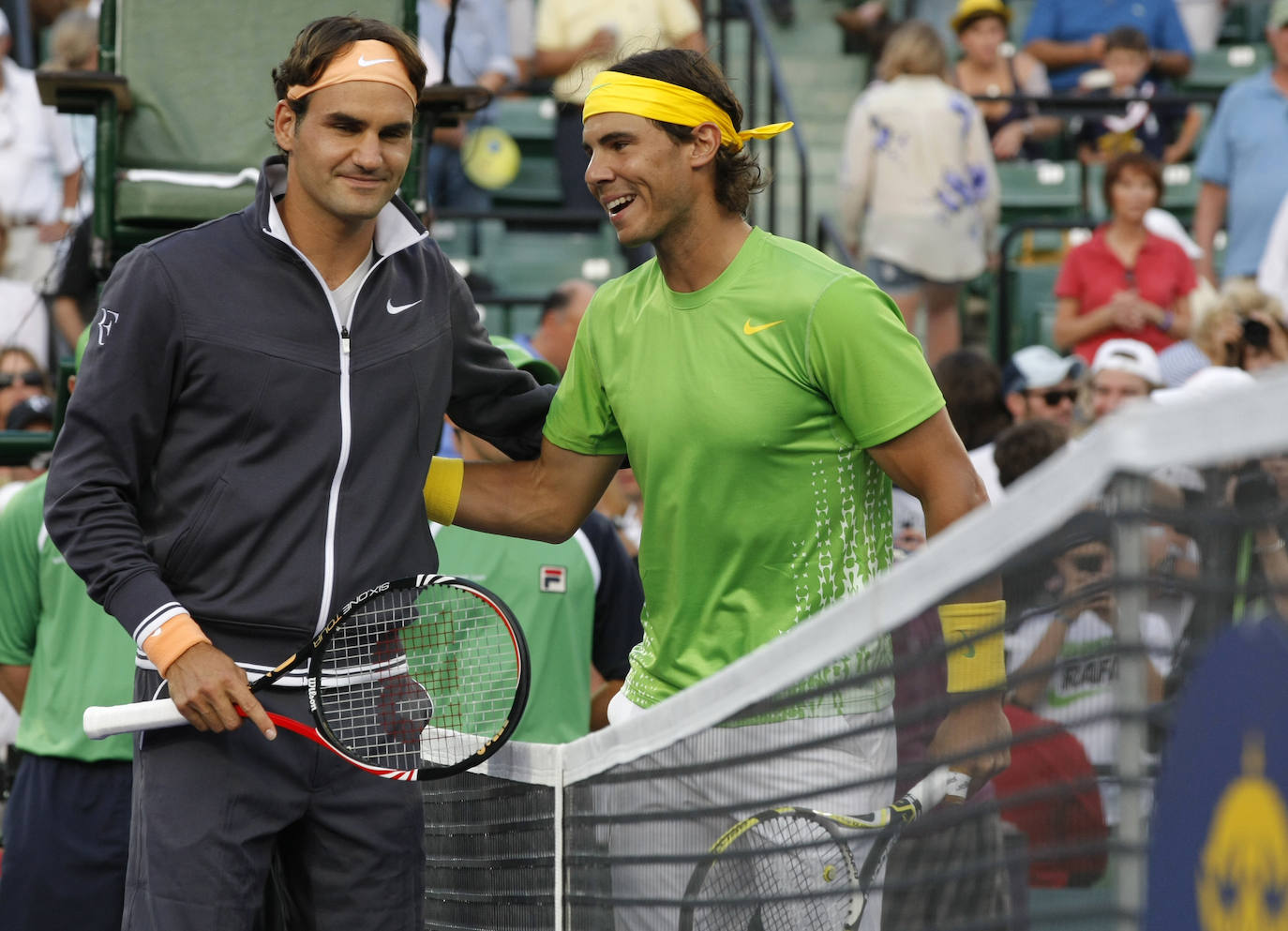 Roger Federer y Rafael Nadal en 2011.