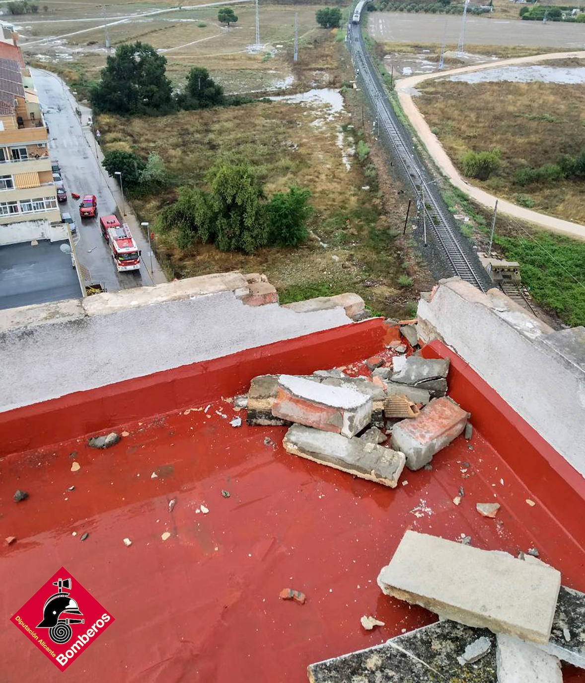 Daños por la tromba de agua en Villena. 