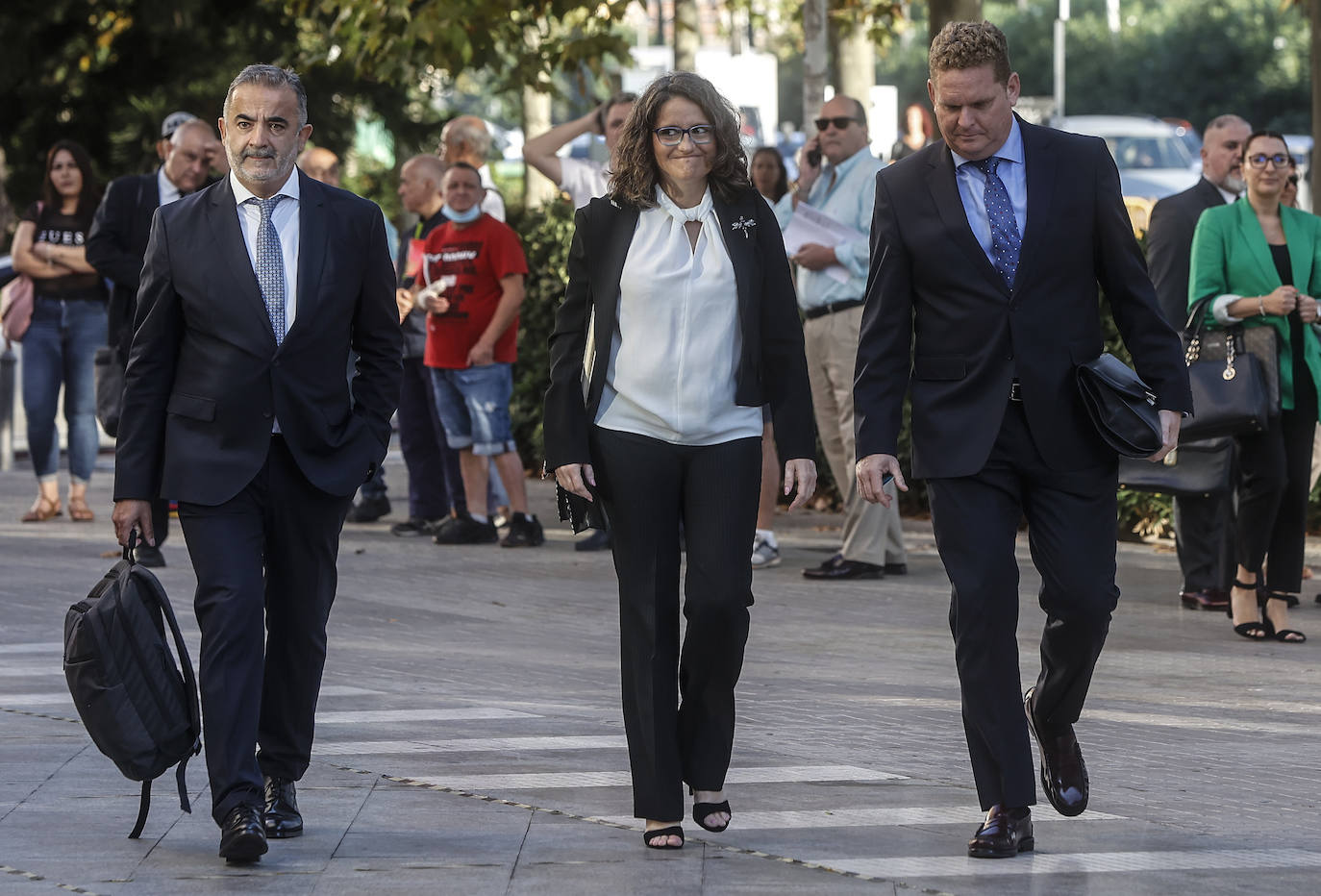 Fotos: Oltra, en la Ciudad de la Justicia para declarar como imputada por los abusos de su exmarido