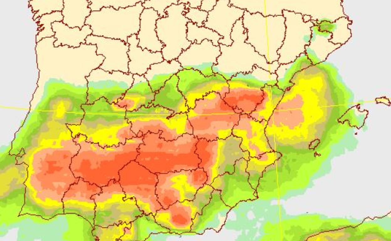 Lluvias previstas para el miércoles 21 de septiembre. 