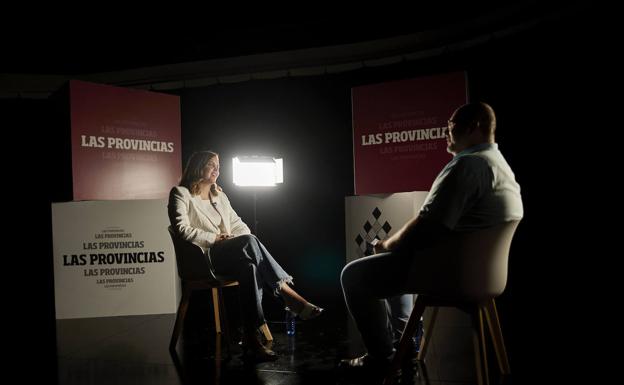 En el plató. La vicealcaldesa, durantela entrevista concedida a LAS PROVINCIAS. 