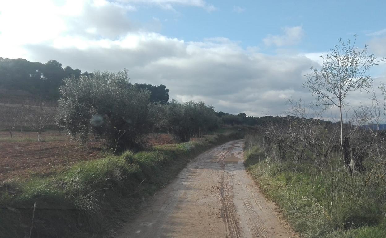 Uno de los caminos rurales afectados por la DANA de 2019. 