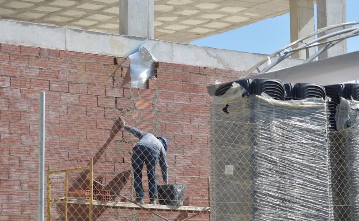 Las obras del nuevo aulario del colegio Sant Vicent Ferrer. 