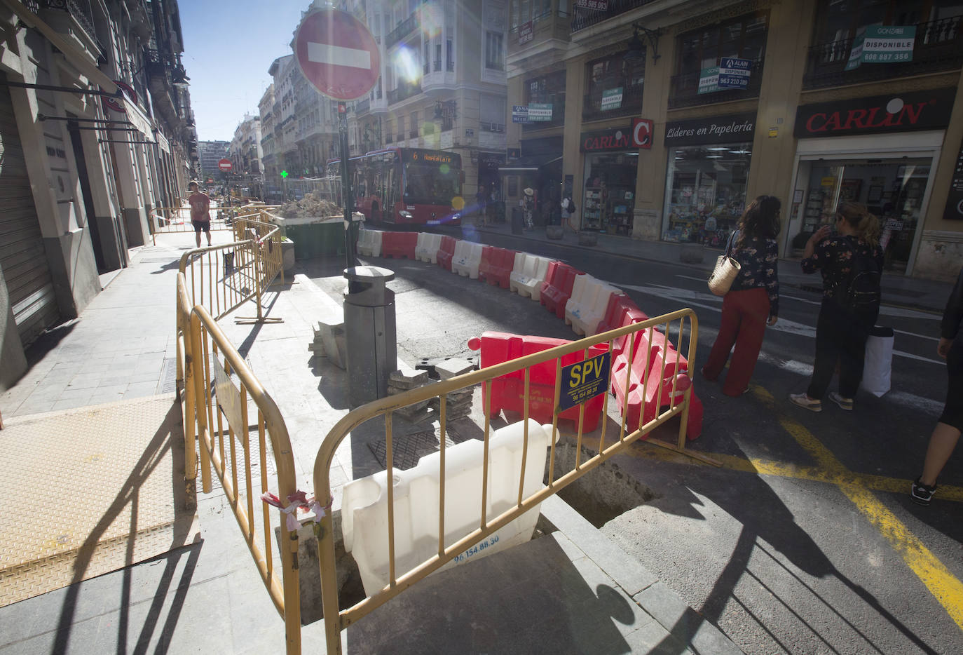 Fotos: Así siguen las obras de la calle de la Paz