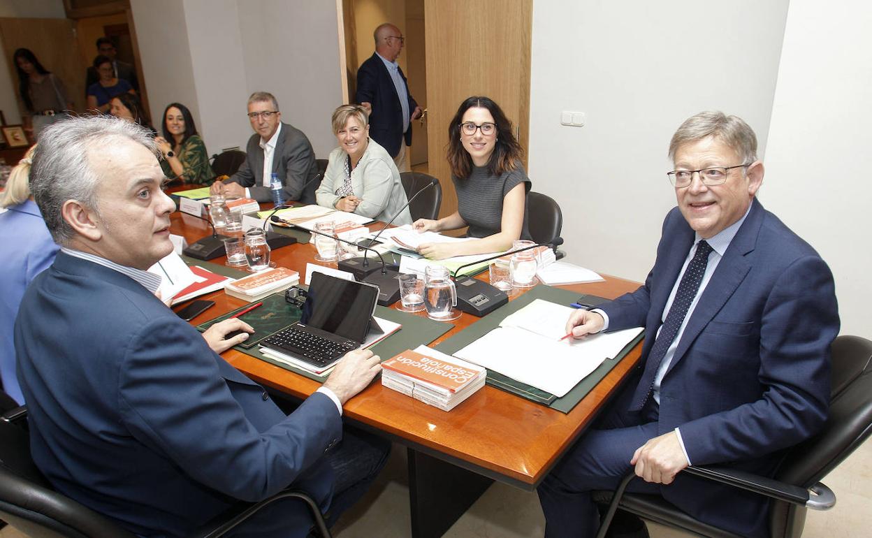 El Consell, esta mañana en su reunión. 