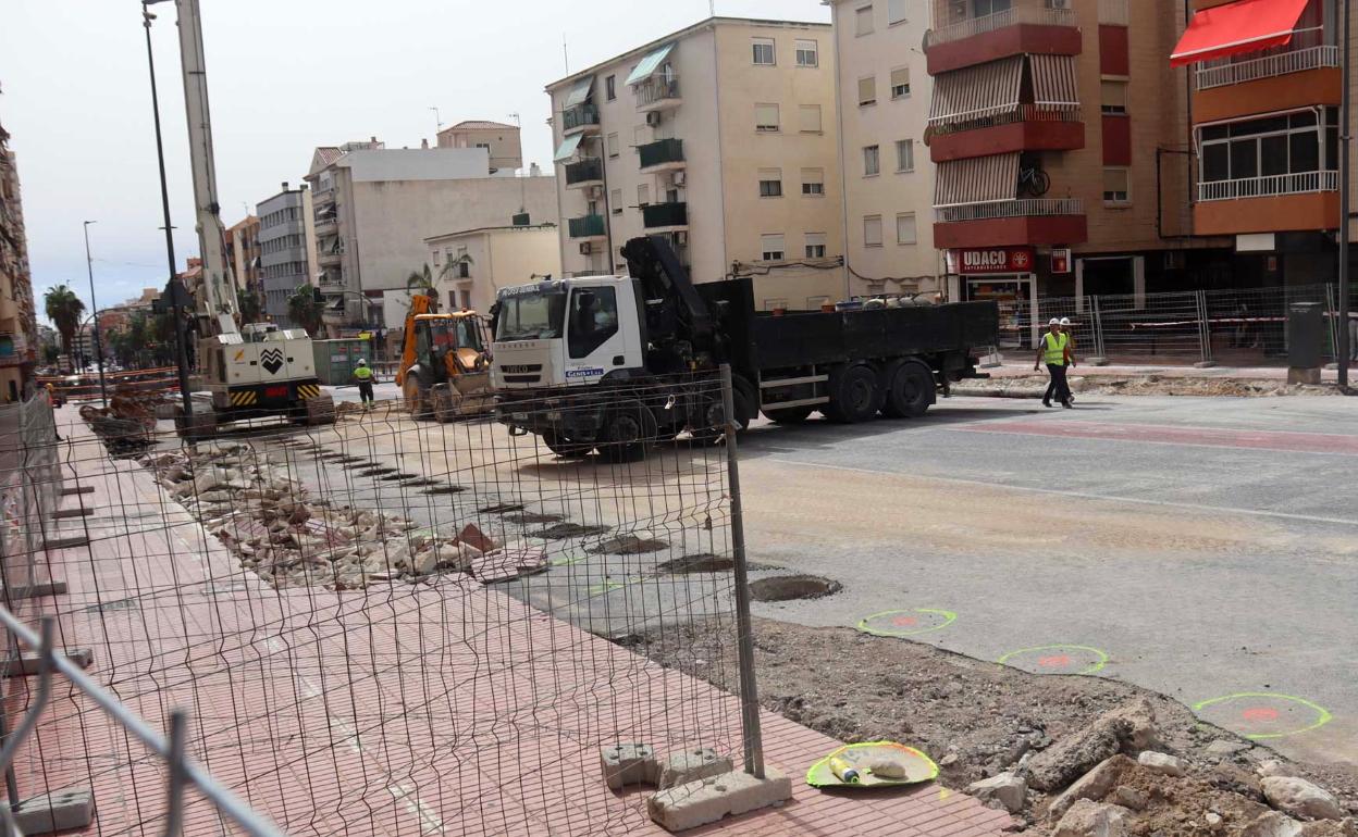 Imagen del estado actual de las obras de la avenida Beniardá