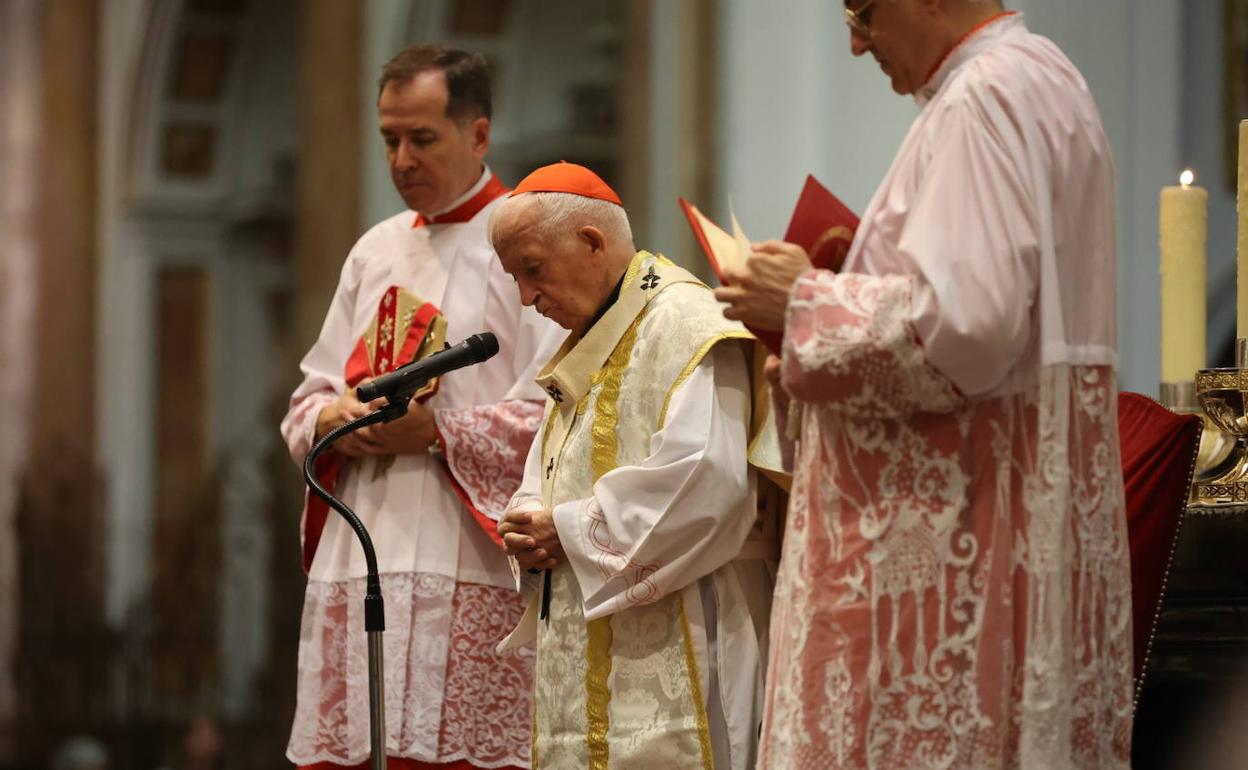 Antonio Cañizares, en la Catedral de Valencia. 