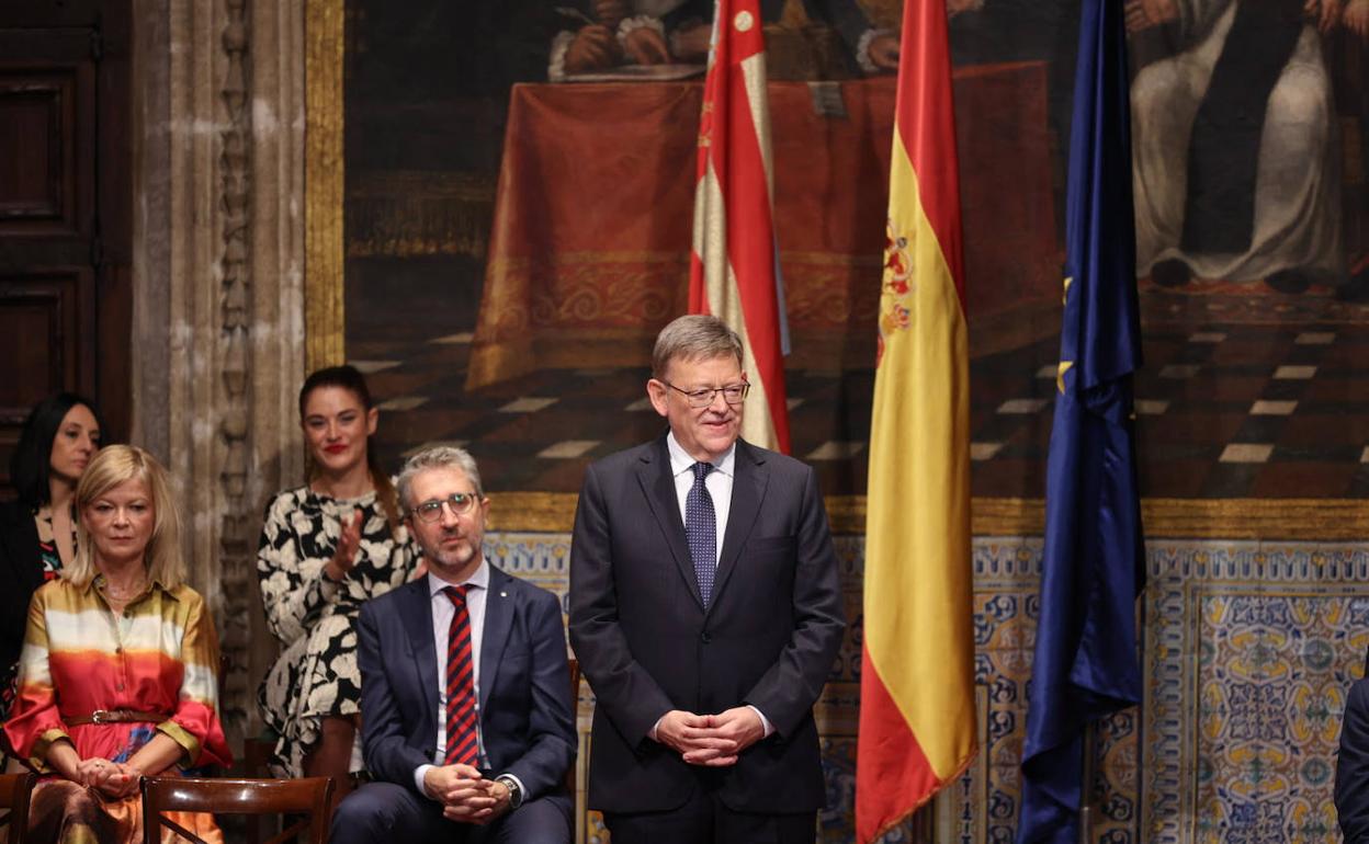 Acto institucional del 9 d'Octubre en el Palau de la Generalitat.