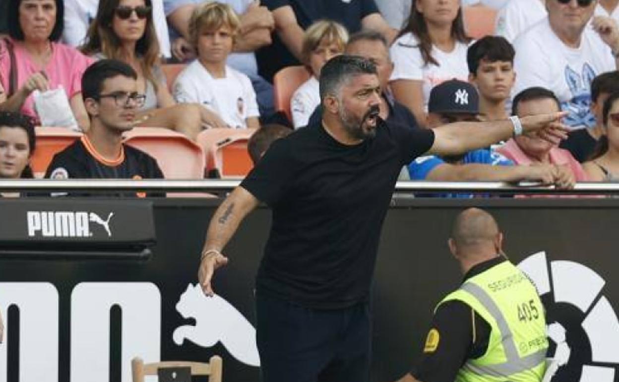 Gattuso, en el partido contra el Elche.