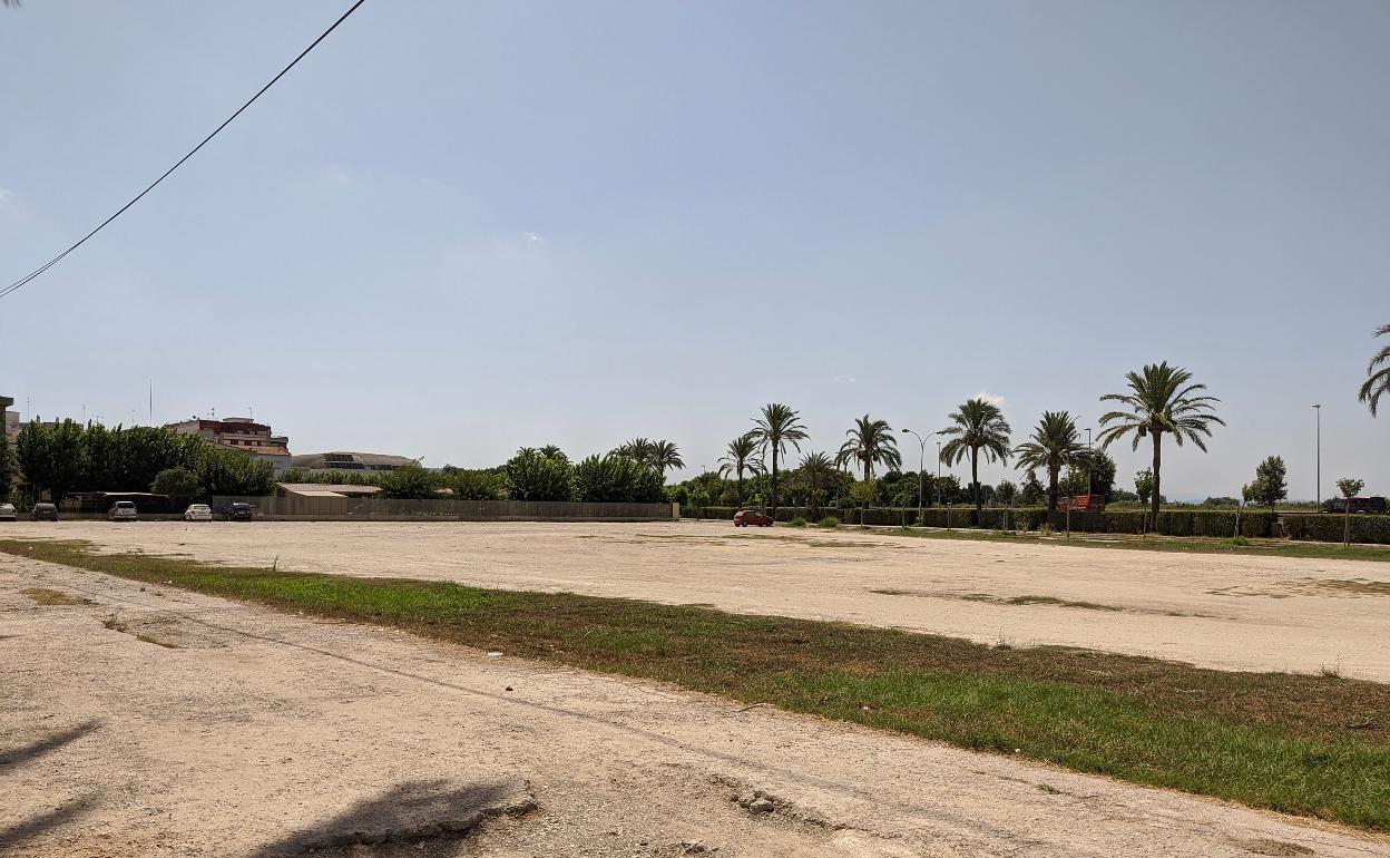 Solar donde se construirá el Palacio de Justicia de Alzira. 