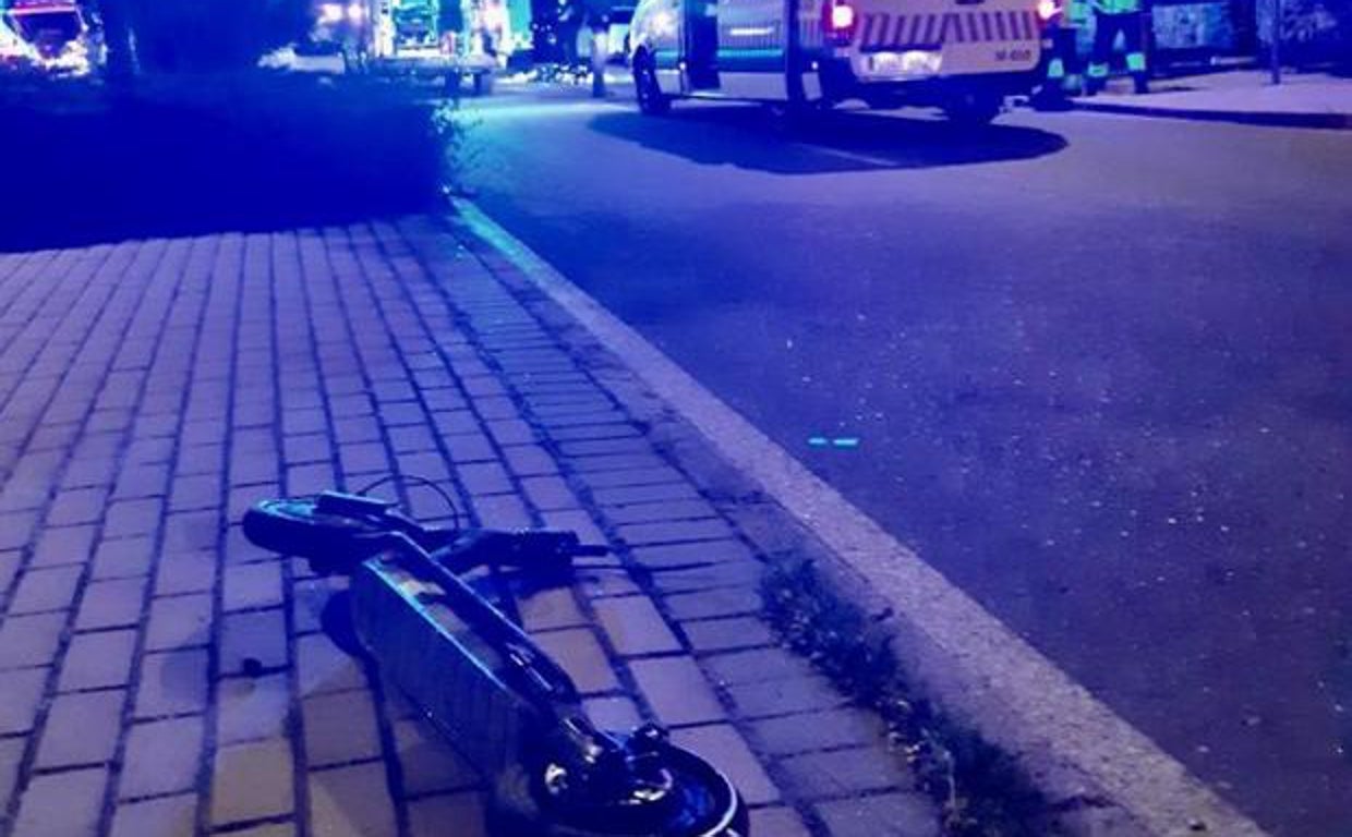 Accidente en patinete eléctrico