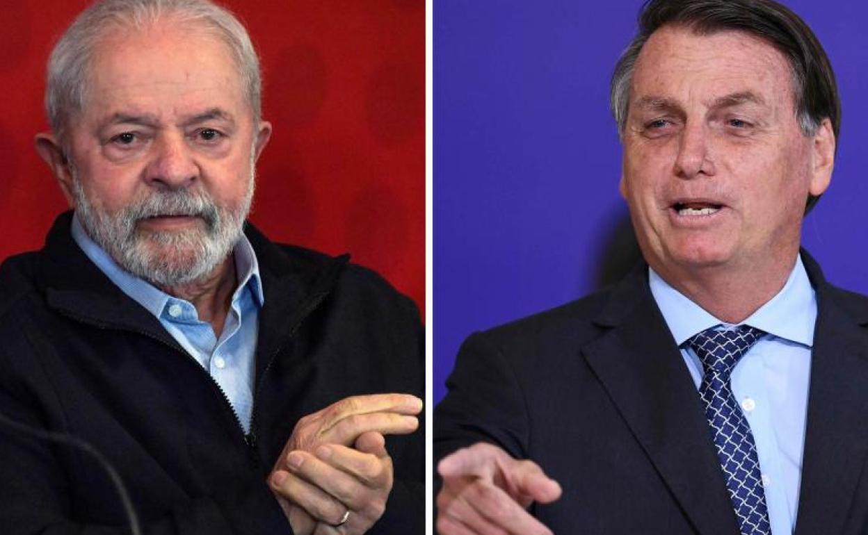 El exmandatario Lula da Silva y el presidente Bolsonaro se enfrentarán el domingo en las urnas. 