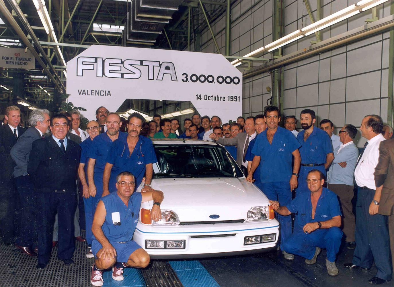 Celebración en la planta de Almussafes de los tres millones de modelos fabricados de Ford Fiesta.