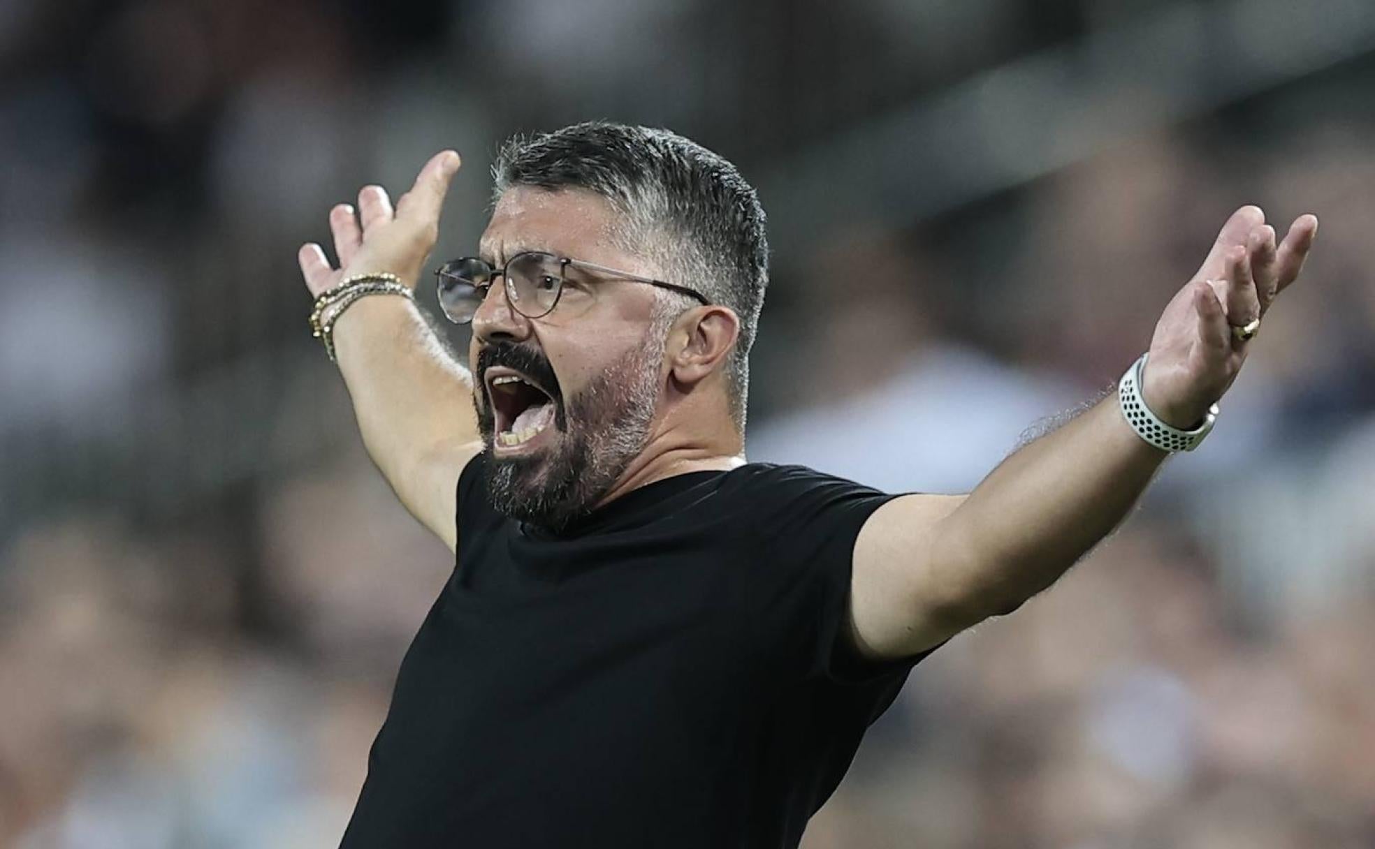 Gattuso, en un partido del Valencia.