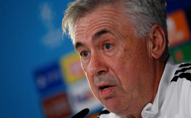 Carlo Ancelotti, durante la rueda de prensa. 