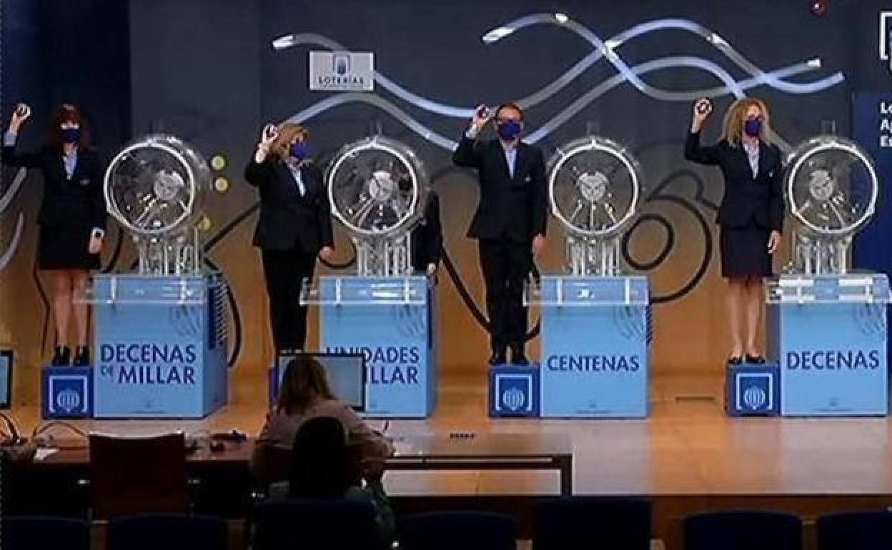 Imagen de un sorteo de la Lotería Nacional. 